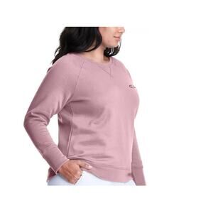 Champion Powerblend Boyfriend Sweatshirt Pink Beige Plus Size 2XL
